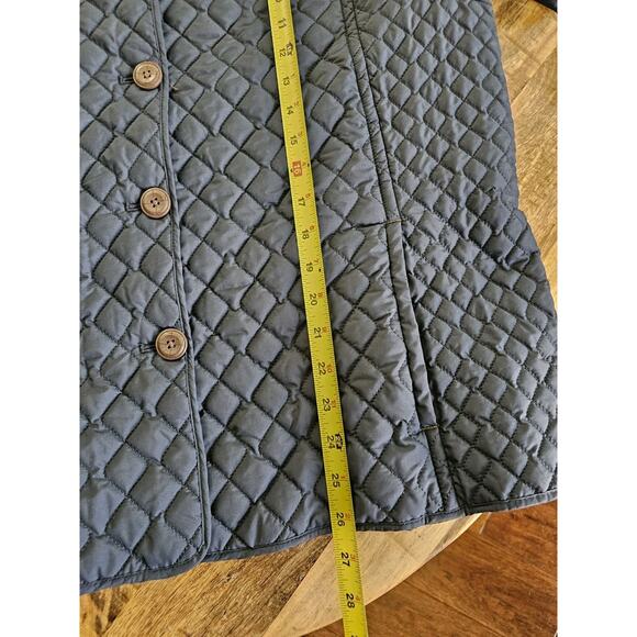 Lands’ End Quilted Button Front Primaloft Jacket Mandarin Collar Women's Size XL - Picture 6 of 9